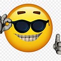 Smiling Sunglasses Emoji Meme Black Background