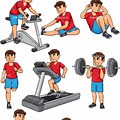 Social Benefits of Working Out Clip Art