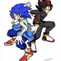 Sonic and Shadow Fighting Human Form