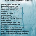 Soul of Christ Prayer