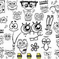 Spongebob Face SVG Black Silly