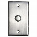 Square Brushed Nickel Doorbell Button Plates