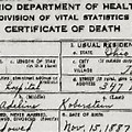 State of Ohio Death Certificate