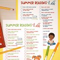 Summer Reading List Printable