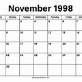Thanksgiving 1998 Calendar