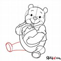 To Draw Winnie the Pooh Holding Honey