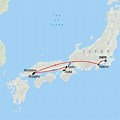 Tokyo to Osaka Map