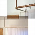 Two-Sided Shower Curtain Rod Copper
