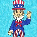 Uncle Sam Fireworks Drawing