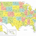 Us Map of States with Cities Names