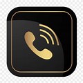 Viber Icon Gold PNG