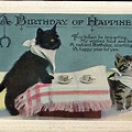 Vintage Cat Happy Birthday Gift Box