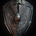Warrior Armor Wolf Shield