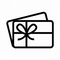 White Background Gift Card Icon