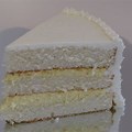 White Cake with Bavarian Cream Filling