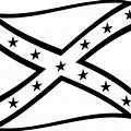 White Rebel Flag Clip Art