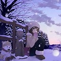 Winter Anime Computer Wallpaper