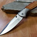 Wooden Handle Folding Knife