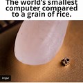 World's Smallest Computer Compared to a Grain of Rice