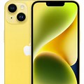 iPhone 14 Yellow Transparent Background