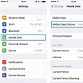 iPhone 7 Settings for Mobile Data