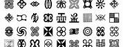 Adinkra Symbols Black and White