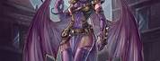 Anime Girl Purple Dragon Knight