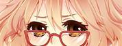 Anime Girl Short Blonde Hair Glasses