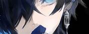 Anime Guy with Black Hair Blue Eyes