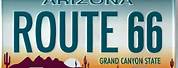 Arizona Route 66 License Plate