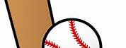 Baseball and Bat Small Images Clip Art
