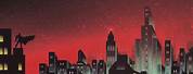 Batman City Morning Background. Cartoon