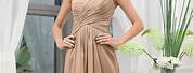 Beige and Light Brown Gown