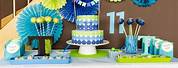 Birthday Party Blue Theme and Green