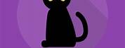 Black Cat Icon for Halloween