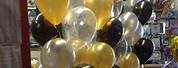 Black and Gold Balloon Floor Bouquet