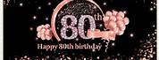 Black and Rose Gold 80 Birthday Background