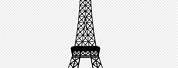 Black and White Cartoon Image of the Eiffel Tower