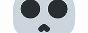 Black and White Skull Emoji