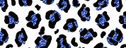 Blue and Black Glitter Cheetah Print Wallpaper