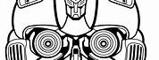 Bumblebee Transformer Mask Coloring Page