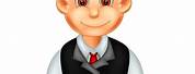 Cartoon Drawing of a Boy in Suit