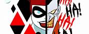 Cartoon Joker and Harley Face
