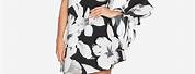 CeCe Dress Black and White Flowers