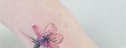 Cherry Blossom Leaves Falling Tattoo