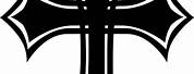 Christian Cross Silhouette Black Background