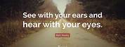 Christian Quotes and Sayings On Eyes and Ears