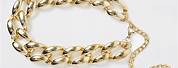 Chunky Gold Chain Belts for Women