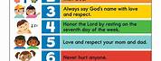 Church Bulletin Clip Art 10 Commandments