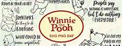 Classic Winnie the Pooh SVG Quotes